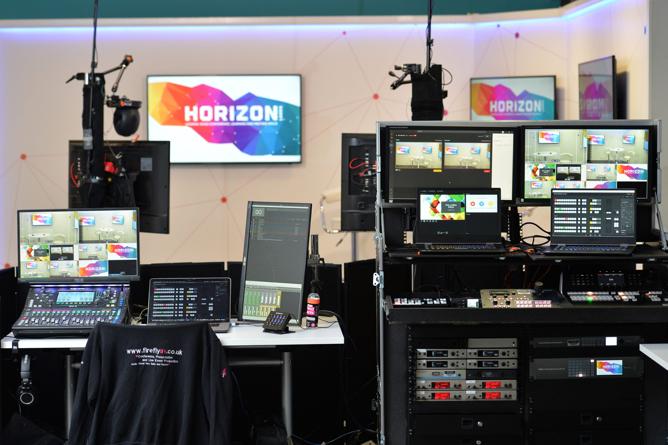image of the technical set up at Horizon